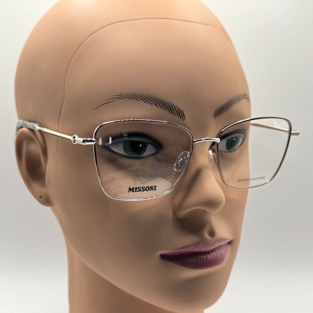 New Women's Designer Eyeglass Frames Missoni MIS0099 | Pink Silver | 54/16/140